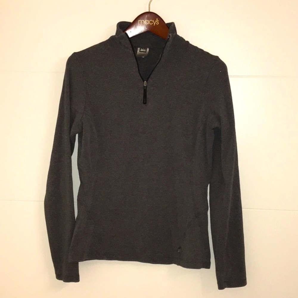 REI Womens Quarter Zip Tech Long Sleeve Base Layer Stretch Active